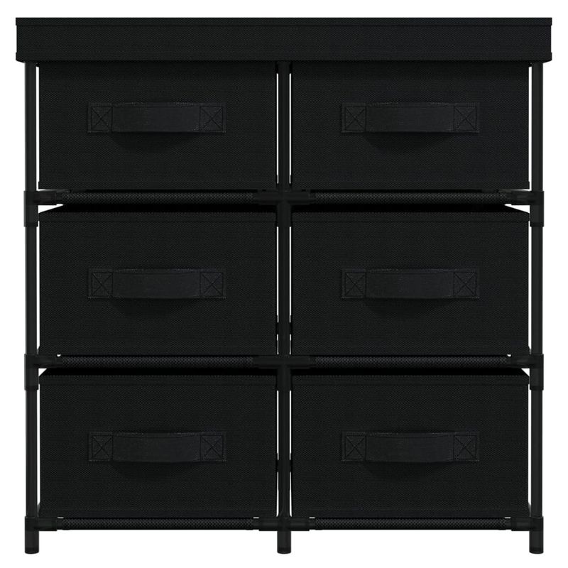 Casa si Gradina - Mobilier - Dulapuri si sifoniere - Dulapuri - Dulap depozitare cu 6 sertare, negru, 55x29x55 cm, otel - Infinity.ro