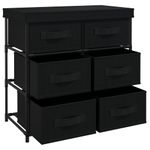 Casa si Gradina - Mobilier - Dulapuri si sifoniere - Dulapuri - Dulap depozitare cu 6 sertare, negru, 55x29x55 cm, otel - Infinity.ro
