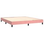 Casa si Gradina - Mobilier - Paturi si accesorii - Paturi - Pat continental cu saltea și LED, roz, 180x200 cm, catifea, model unică și cuie de tapițerie - Infinity.ro