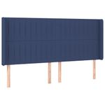 Casa si Gradina - Mobilier - Paturi si accesorii - Paturi - Pat cu arcuri, saltea si LED, albastru, 160x200 cm, textil - Infinity.ro