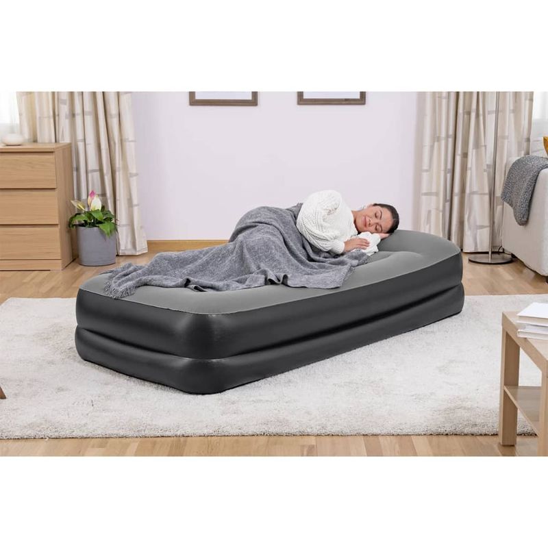 Sport si Outdoor - Camping - Saltele si accesorii pentru somn - Saltele camping - Bestway Saltea gonflabila catifelata cu pompa de aer, 191x97x46 cm - Infinity.ro