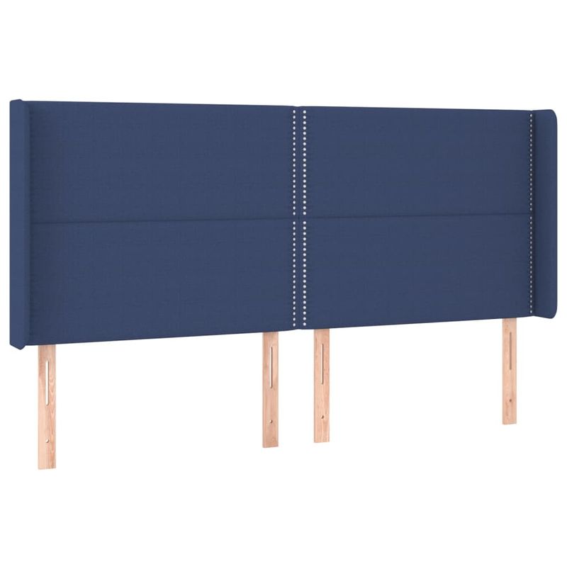Casa si Gradina - Mobilier - Paturi si accesorii - Paturi - Pat cu arcuri, saltea si LED, albastru, 180x200 cm, textil - Infinity.ro
