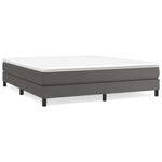 Casa si Gradina - Mobilier - Paturi si accesorii - Paturi - Pat box spring cu saltea, gri, 160x200 cm, piele ecologica - Infinity.ro