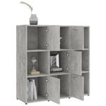 Casa si Gradina - Mobilier - Biblioteci si rafturi - Biblioteci - Biblioteca, gri beton, 90 x 30 x 90 cm, PAL - Infinity.ro