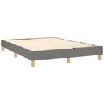 Casa si Gradina - Mobilier - Paturi si accesorii - Paturi - Pat cu arcuri, saltea si LED, gri inchis, 140x200 cm, textil - Infinity.ro
