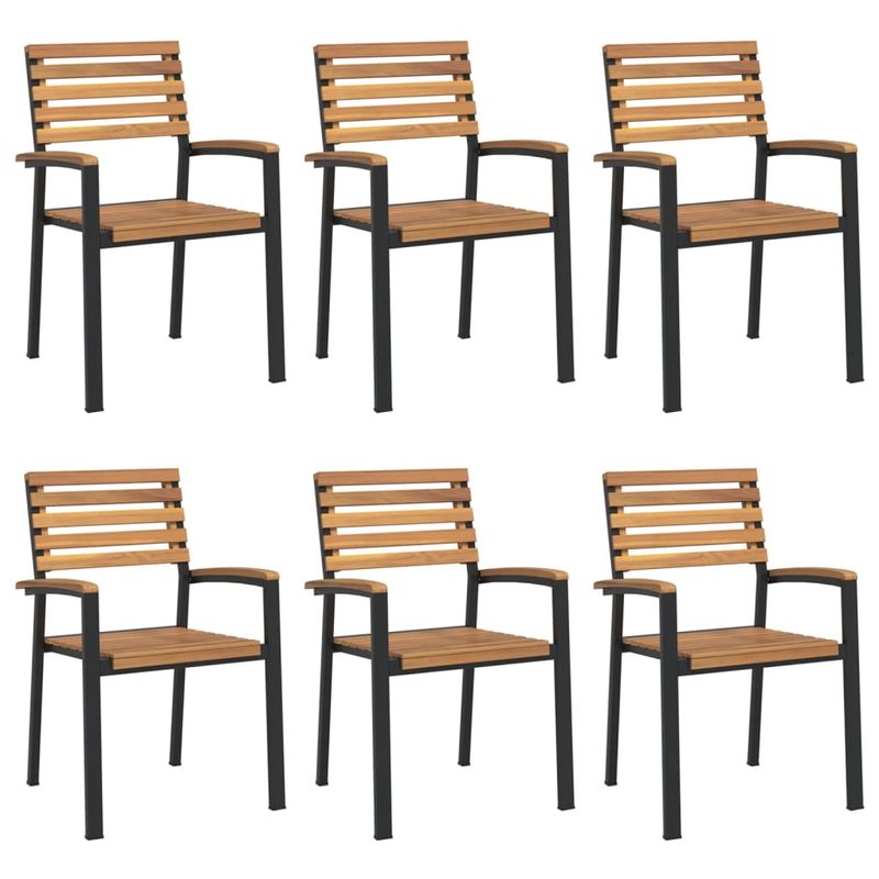Casa si Gradina - Gradina si terasa - Mobilier exterior - Seturi mobila gradina - Set mobilier de gradina, 7 piese, lemn masiv de acacia si metal - Infinity.ro