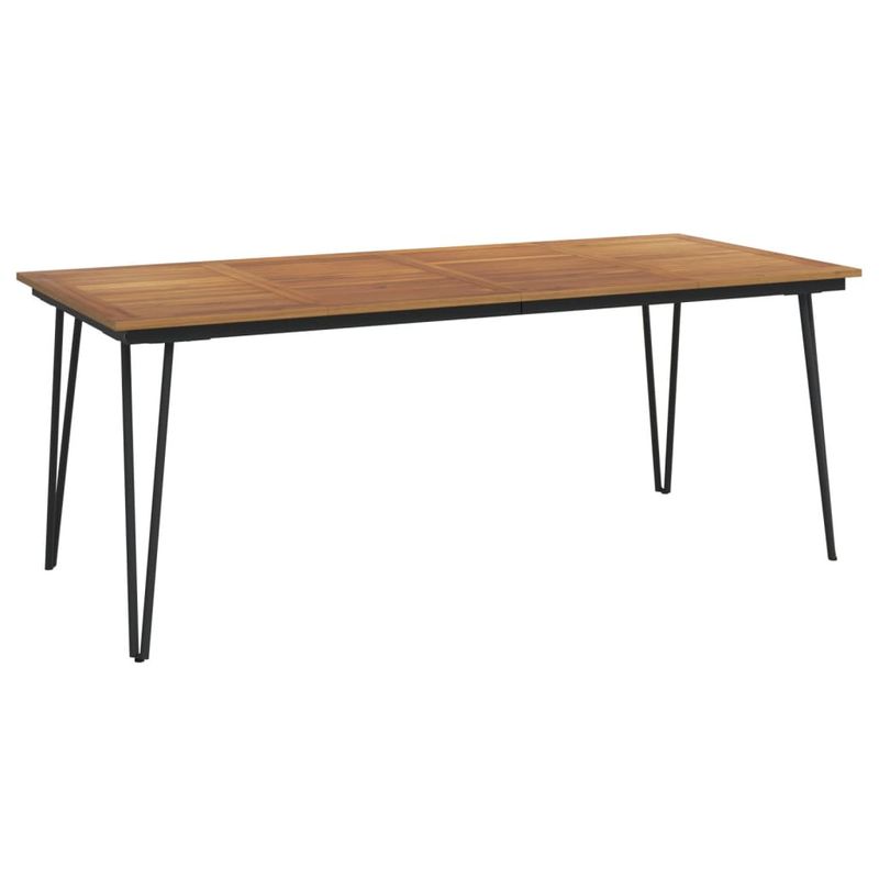 Casa si Gradina - Gradina si terasa - Mobilier exterior - Seturi mobila gradina - Set mobilier de gradina, 7 piese, lemn masiv de acacia si metal - Infinity.ro