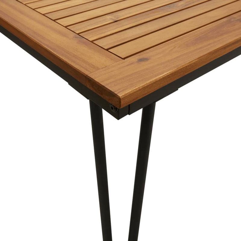 Casa si Gradina - Gradina si terasa - Mobilier exterior - Seturi mobila gradina - Set mobilier de gradina, 7 piese, lemn masiv de acacia si metal - Infinity.ro