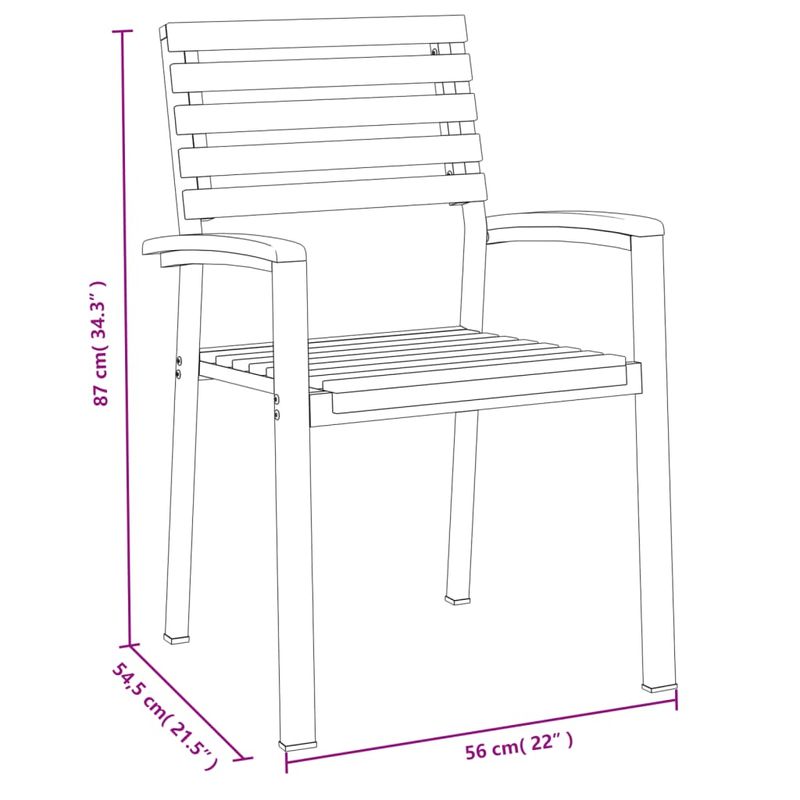 Casa si Gradina - Gradina si terasa - Mobilier exterior - Seturi mobila gradina - Set mobilier de gradina, 7 piese, lemn masiv de acacia si metal - Infinity.ro