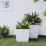 Casa si Gradina - Gradinarit si plante - Plante si ghivece - Ghivece si suporturi - Jardiniera cu interior detasabil, alb, 21 / 32 L, PP ratan - Infinity.ro