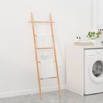 Casa si Gradina - Sanitare - Suporturi si accesorii baie - Suporturi baie - Scara pentru prosoape, 170 cm, lemn masiv de nuc - Infinity.ro