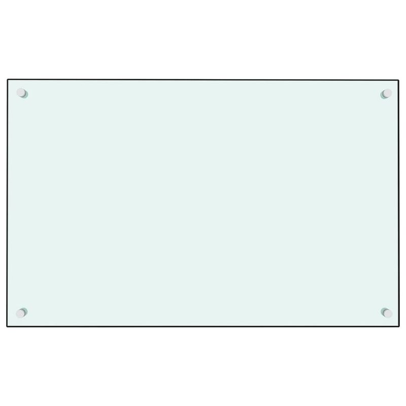 Casa si Gradina - Sanitare - Chiuveta bucatarie si accesorii - Accesorii chiuvete - Panou antistropi de bucatarie, alb, 80x50 cm, sticla securizata - Infinity.ro