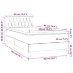 Casa si Gradina - Mobilier - Paturi si accesorii - Paturi - Pat box spring cu saltea, albastru inchis, 90x190 cm, catifea - Infinity.ro