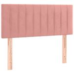 Casa si Gradina - Mobilier - Paturi si accesorii - Paturi - Pat box spring cu saltea, roz, 90x200 cm, catifea - Infinity.ro