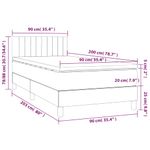 Casa si Gradina - Mobilier - Paturi si accesorii - Paturi - Pat box spring cu saltea, roz, 90x200 cm, catifea - Infinity.ro
