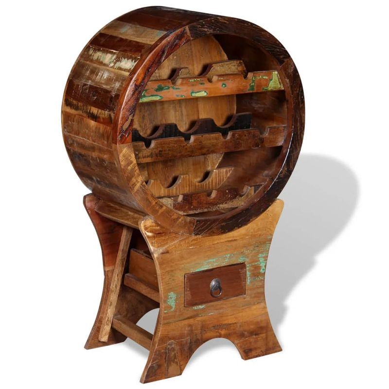 Casa si Gradina - Bucatarie si vesela - Accesorii bar - Suporturi bauturi - Suport de vin pentru 10 sticle, lemn masiv reciclat - Infinity.ro