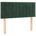 Casa si Gradina - Mobilier - Paturi si accesorii - Paturi - Pat cu arcuri, saltea si LED, verde inchis, 90x190 cm, catifea - Infinity.ro