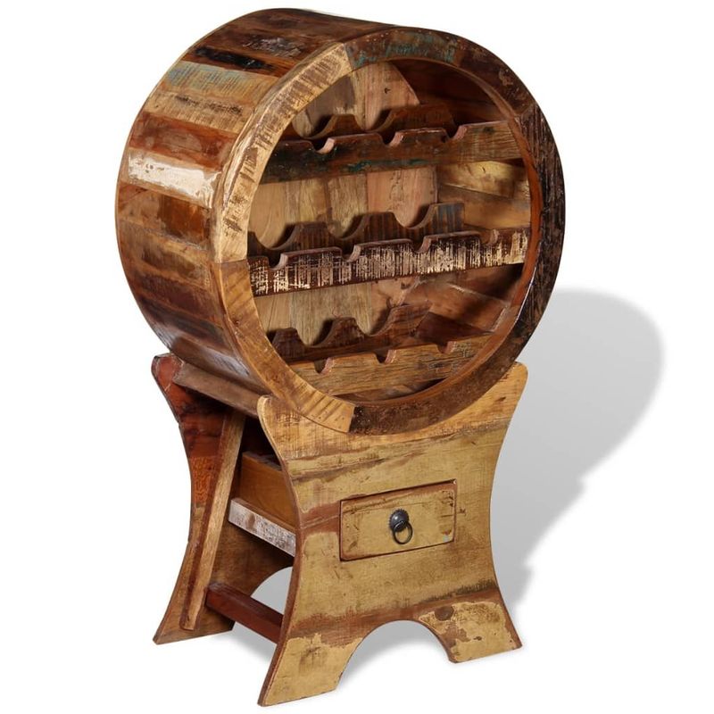 Casa si Gradina - Bucatarie si vesela - Accesorii bar - Suporturi bauturi - Suport de vin pentru 10 sticle, lemn masiv reciclat - Infinity.ro