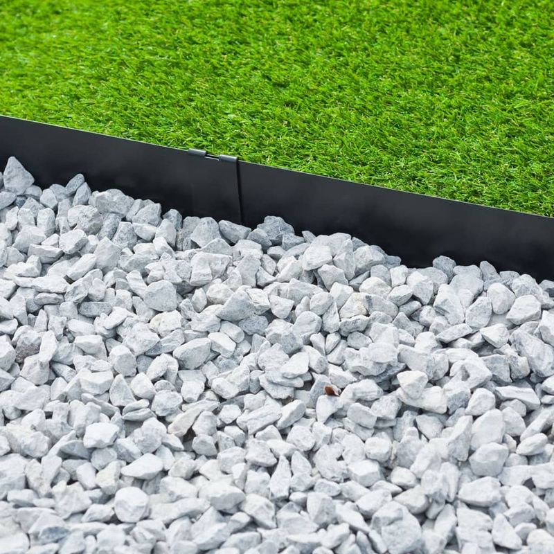 Casa si Gradina - Gradina si terasa - Garduri, panouri si accesorii - Nature Borduri de gradina, 3 buc., 91,4x10,2 cm, negru - Infinity.ro