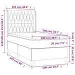 Casa si Gradina - Mobilier - Paturi si accesorii - Paturi - Pat cu arcuri, saltea si LED, roz, 100x200 cm, catifea - Infinity.ro