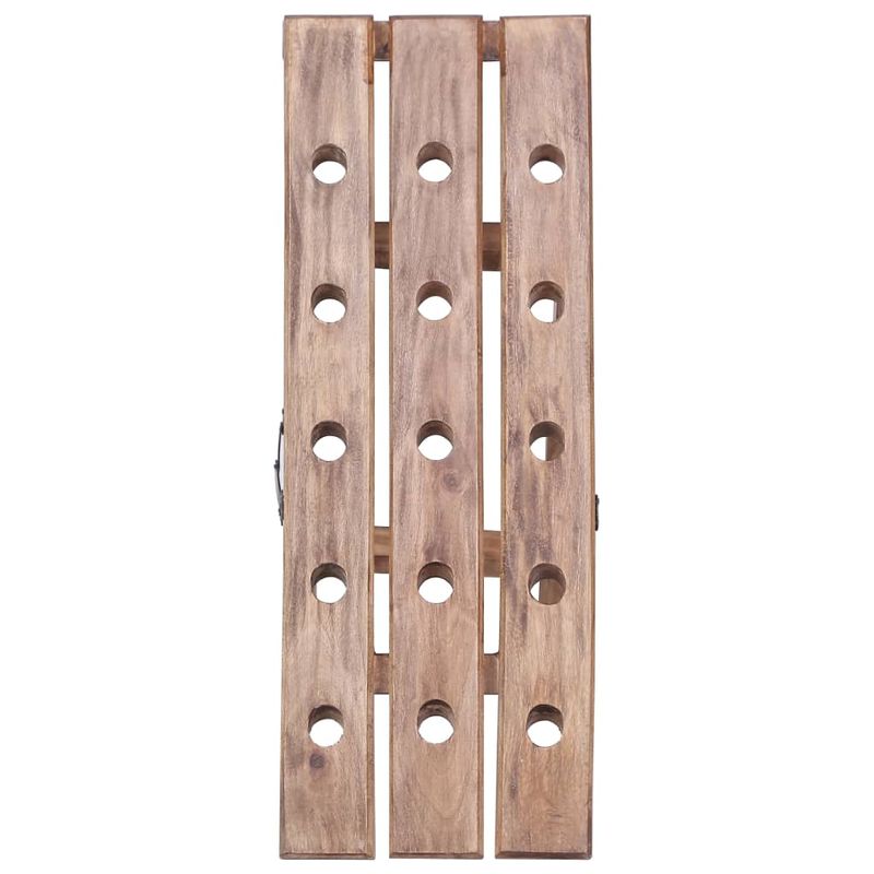 Casa si Gradina - Bucatarie si vesela - Accesorii bar - Suporturi bauturi - Suport de vin pentru 15 sticle 26x50x70 cm lemn masiv reciclat - Infinity.ro