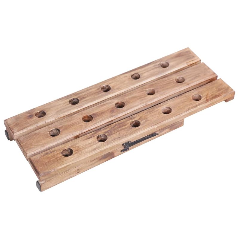 Casa si Gradina - Bucatarie si vesela - Accesorii bar - Suporturi bauturi - Suport de vin pentru 15 sticle 26x50x70 cm lemn masiv reciclat - Infinity.ro