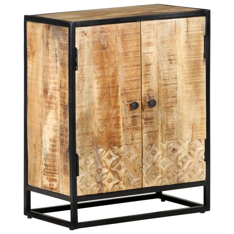 Casa si Gradina - Mobilier - Comode si corpuri - Comode - Servanta sculptata manual, 60x35x75 cm, lemn masiv de mango - Infinity.ro