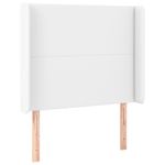 Casa si Gradina - Mobilier - Paturi si accesorii - Paturi - Pat continental cu saltea & LED, alb, 90x200 cm, piele eco - Infinity.ro