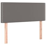 Casa si Gradina - Mobilier - Paturi si accesorii - Paturi - Pat box spring cu saltea, gri, 80x200 cm, piele ecologica - Infinity.ro