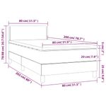 Casa si Gradina - Mobilier - Paturi si accesorii - Paturi - Pat box spring cu saltea, gri, 80x200 cm, piele ecologica - Infinity.ro