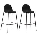 Casa si Gradina - Mobilier - Seturi de mobilier - Seturi bucatarie - Set mobilier de bar, 3 piese, negru, material textil - Infinity.ro