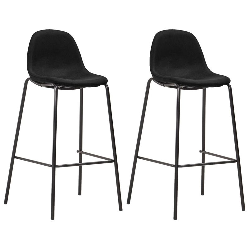 Casa si Gradina - Mobilier - Seturi de mobilier - Seturi bucatarie - Set mobilier de bar, 3 piese, negru, material textil - Infinity.ro
