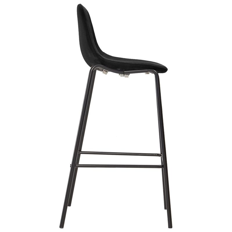 Casa si Gradina - Mobilier - Seturi de mobilier - Seturi bucatarie - Set mobilier de bar, 3 piese, negru, material textil - Infinity.ro