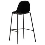 Casa si Gradina - Mobilier - Seturi de mobilier - Seturi bucatarie - Set mobilier de bar, 3 piese, negru, material textil - Infinity.ro