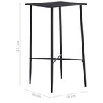 Casa si Gradina - Mobilier - Seturi de mobilier - Seturi bucatarie - Set mobilier de bar, 3 piese, negru, material textil - Infinity.ro
