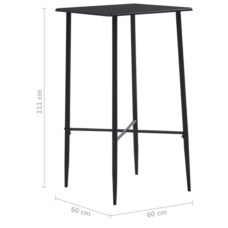 Casa si Gradina - Mobilier - Seturi de mobilier - Seturi bucatarie - Set mobilier de bar, 3 piese, negru, material textil - Infinity.ro