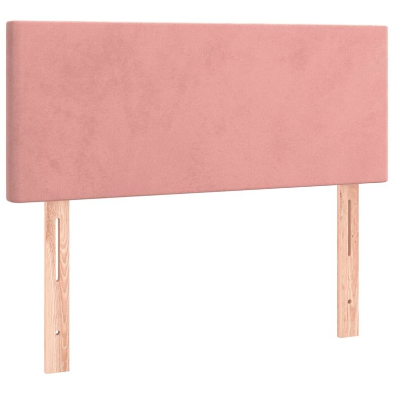 Casa si Gradina - Mobilier - Paturi si accesorii - Paturi - Pat box spring cu saltea, roz, 90x190 cm, catifea - Infinity.ro