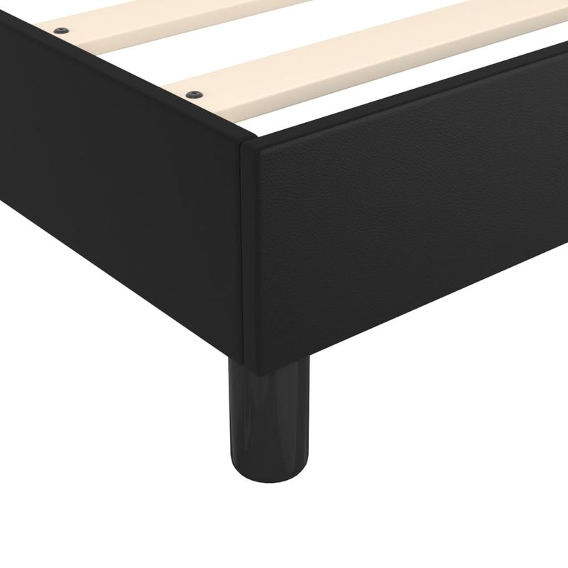 Casa si Gradina - Mobilier - Paturi si accesorii - Paturi - Pat box spring cu saltea, negru, 160x200 cm, piele ecologica - Infinity.ro