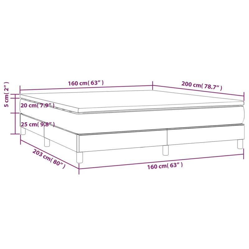Casa si Gradina - Mobilier - Paturi si accesorii - Paturi - Pat box spring cu saltea, negru, 160x200 cm, piele ecologica - Infinity.ro