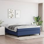 Casa si Gradina - Mobilier - Paturi si accesorii - Paturi - Pat box spring cu saltea, albastru, 180x200 cm, material textil - Infinity.ro