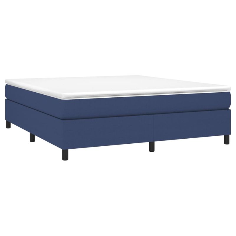 Casa si Gradina - Mobilier - Paturi si accesorii - Paturi - Pat box spring cu saltea, albastru, 180x200 cm, material textil - Infinity.ro