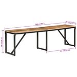 Casa si Gradina - Mobilier - Canapele si coltare - Banchete - Banca, 160x35x46 cm, lemn masiv de mango - Infinity.ro