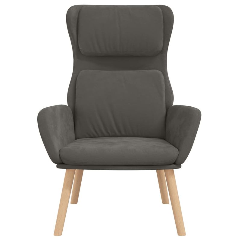 Casa si Gradina - Mobilier - Scaune si fotolii - Fotolii - Fotoliu de relaxare, gri inchis, catifea - Infinity.ro