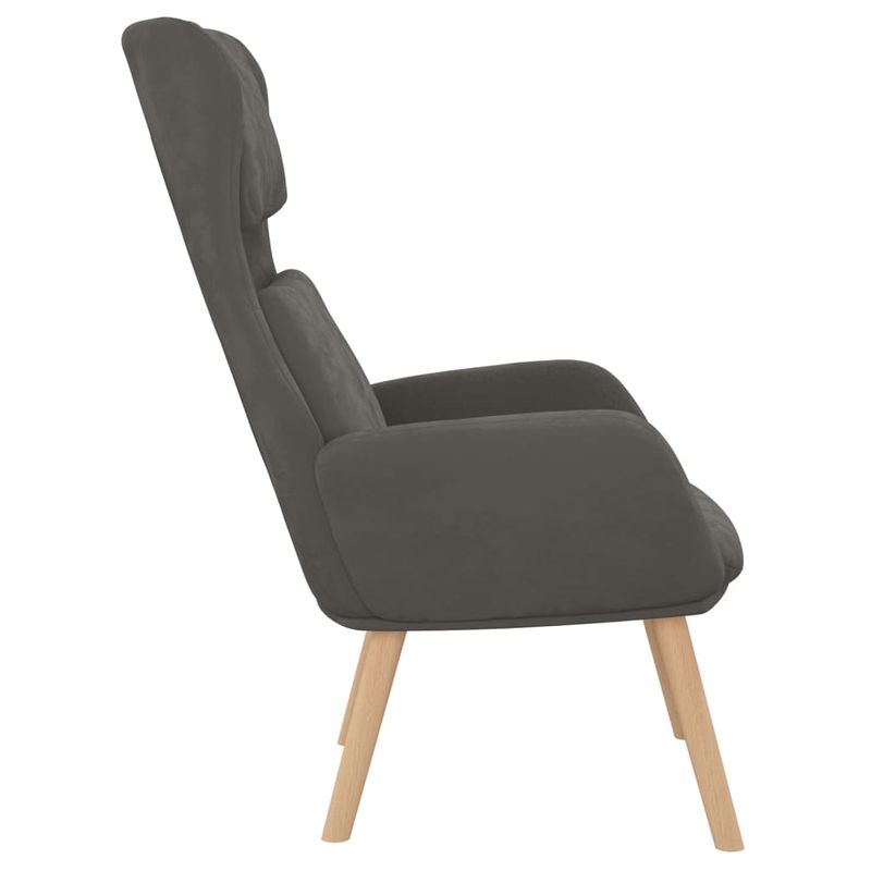 Casa si Gradina - Mobilier - Scaune si fotolii - Fotolii - Fotoliu de relaxare, gri inchis, catifea - Infinity.ro