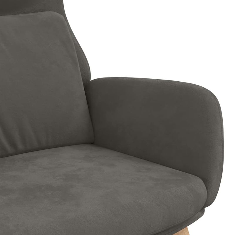 Casa si Gradina - Mobilier - Scaune si fotolii - Fotolii - Fotoliu de relaxare, gri inchis, catifea - Infinity.ro