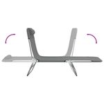 Casa si Gradina - Gradina si terasa - Mobilier exterior - Scaune si sezlonguri gradina - Sezlonguri pliante, 2 buc., textilena gri si otel - Infinity.ro