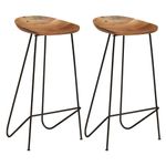 Casa si Gradina - Mobilier - Scaune si fotolii - Scaune - Scaune de bar, 2 buc., lemn masiv de acacia - Infinity.ro