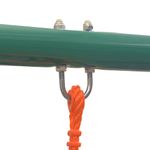 Jucarii, Copii si Bebe - Jucarii si jocuri - Jucarii de exterior - Spatii de joaca si accesorii - Set de leagane cu tobogan si 3 locuri, portocaliu - Infinity.ro