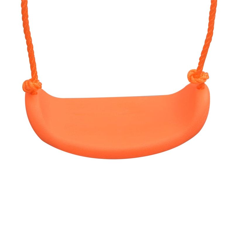 Jucarii, Copii si Bebe - Jucarii si jocuri - Jucarii de exterior - Spatii de joaca si accesorii - Set de leagane cu tobogan si 3 locuri, portocaliu - Infinity.ro