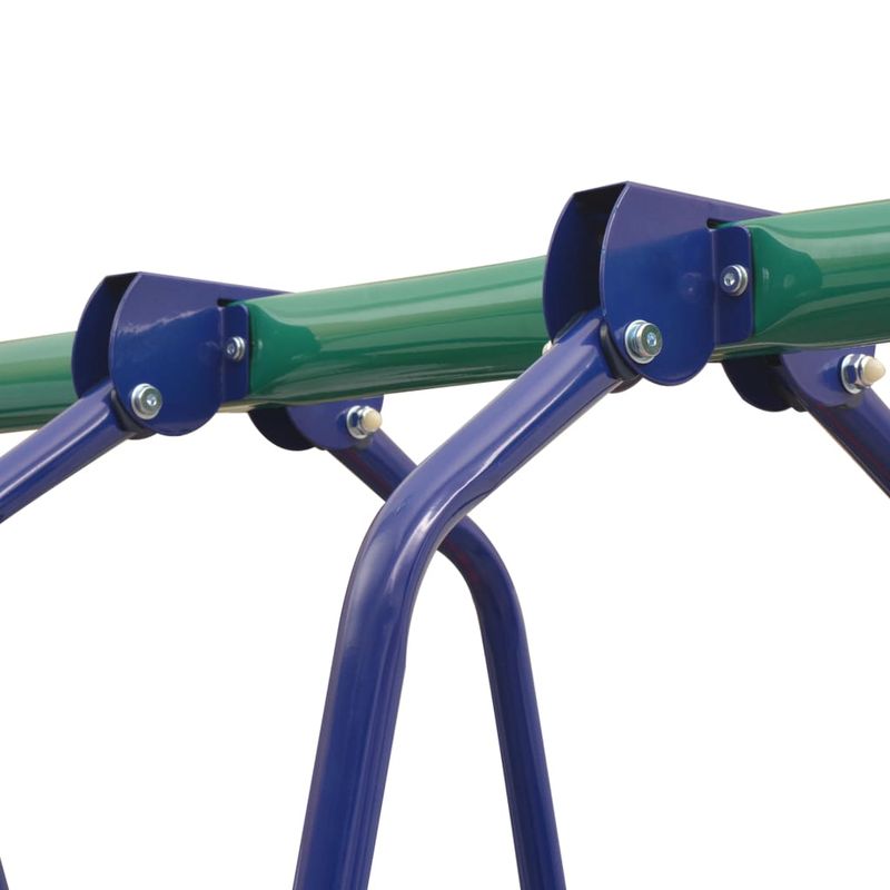 Jucarii, Copii si Bebe - Jucarii si jocuri - Jucarii de exterior - Spatii de joaca si accesorii - Set de leagane cu tobogan si 3 locuri, portocaliu - Infinity.ro